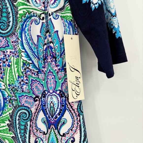 Introducing the Eliza J Paisley Shift Dressbrand new with tags size 4 - Picture 6 of 12